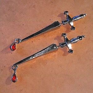 Sword earrings